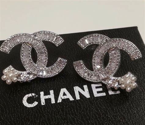 stud chanel earring|authentic Chanel logo stud earrings.